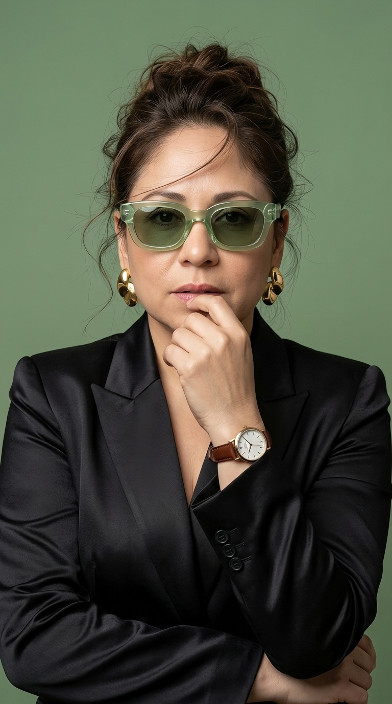 Clon digital con look editorial en estudio